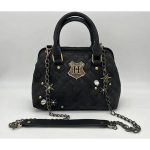 Harry Potter Hogwarts Purse Bioworld Quilted Crossbody Bag Chain Strap Handbag